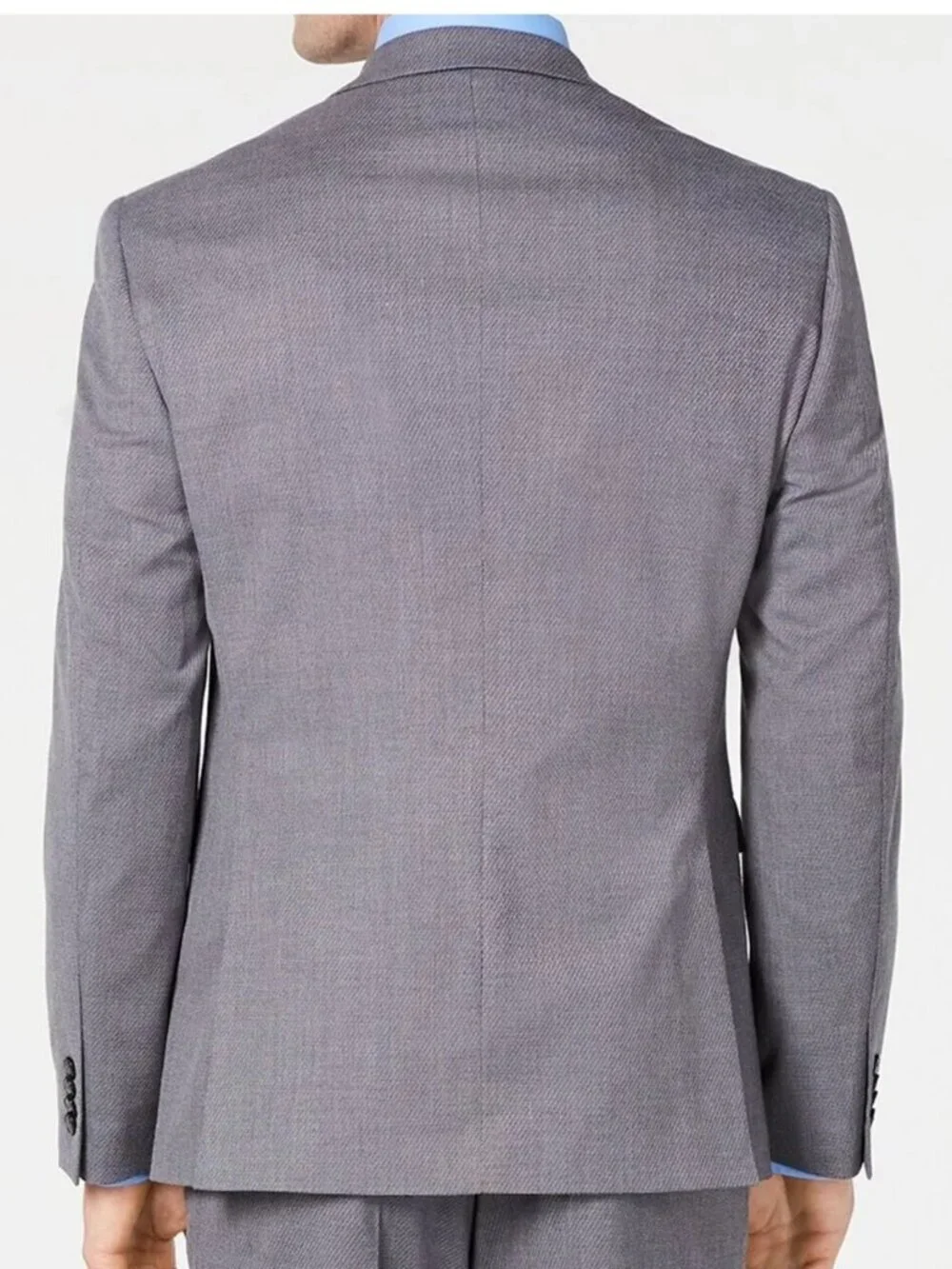 Vince Camuto Men's Slim-Fit Stretch Suit Jacket, Textured Gray, 40L / 40 Long